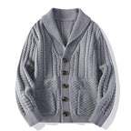 Herre genser cardigan langermet frakk