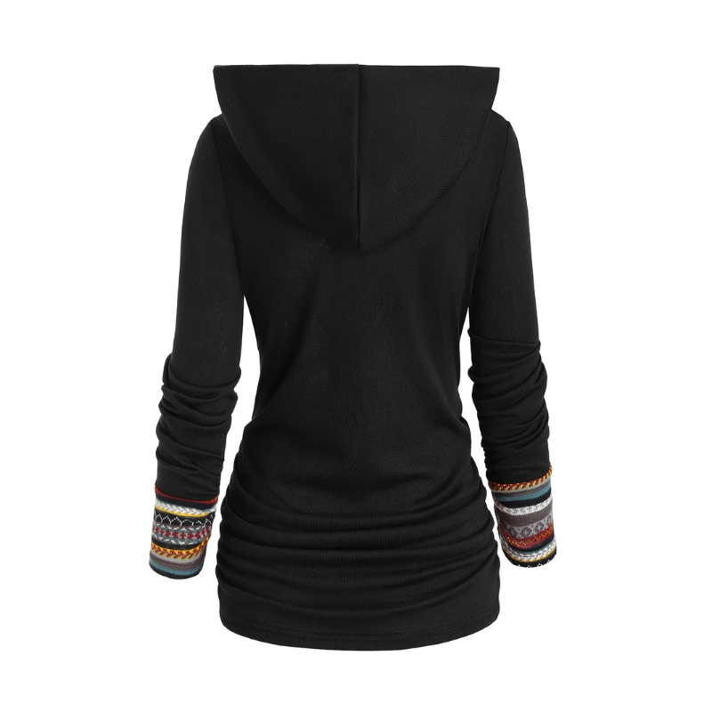 SIERRA Boho Patchwork Hoodie