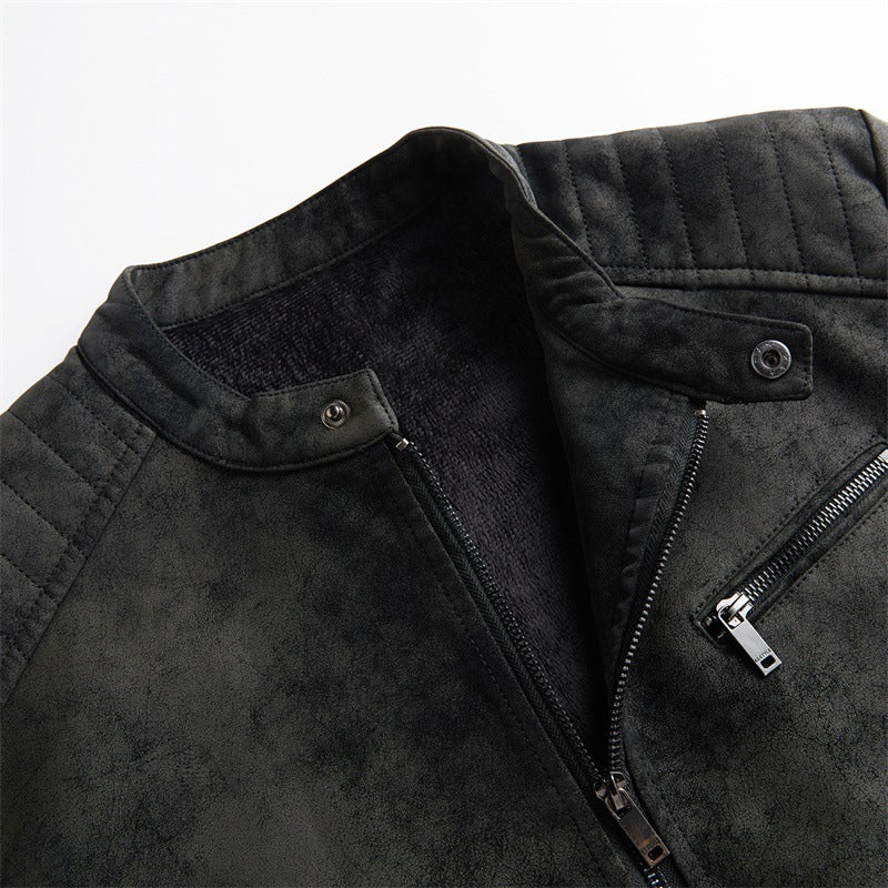 The RidgeLine Suede-Leather Moto Jacket