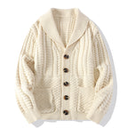 Herre genser cardigan langermet frakk