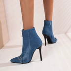 Denim spenne bootie