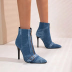 Denim spenne bootie