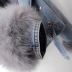 Monroe fur krage denimjakke