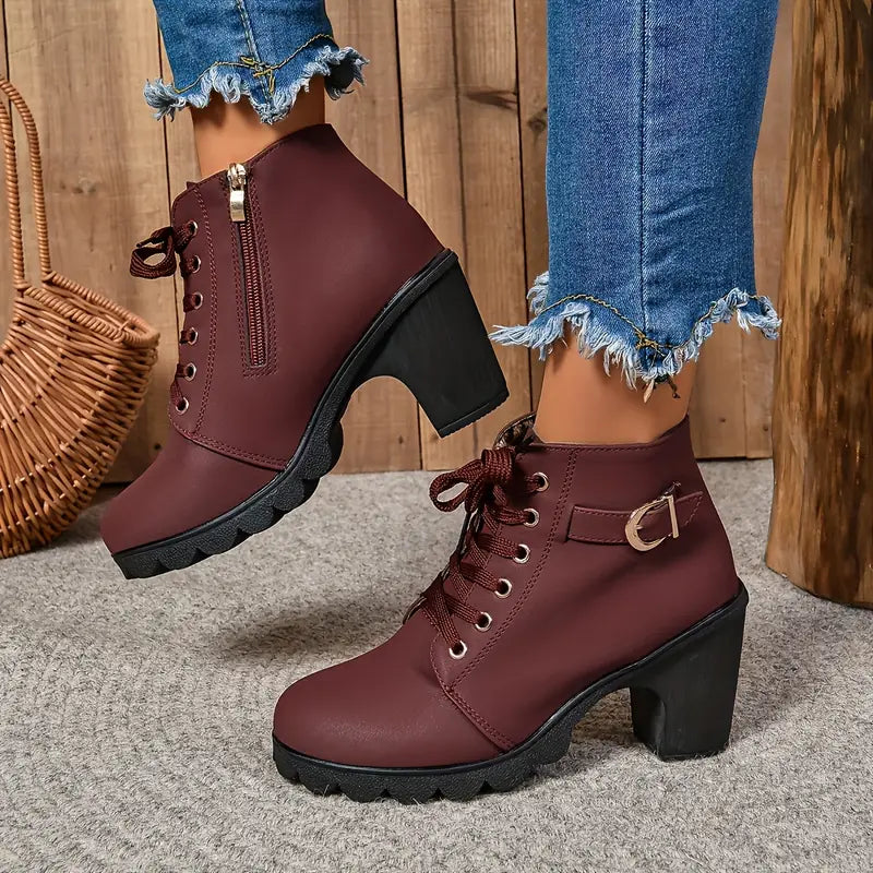 Liora Mid-Heel Ankle Boots