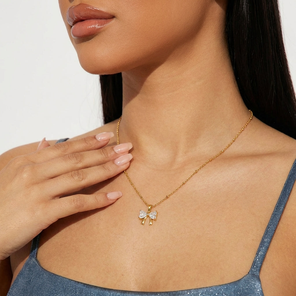 Bow Pendant Necklace